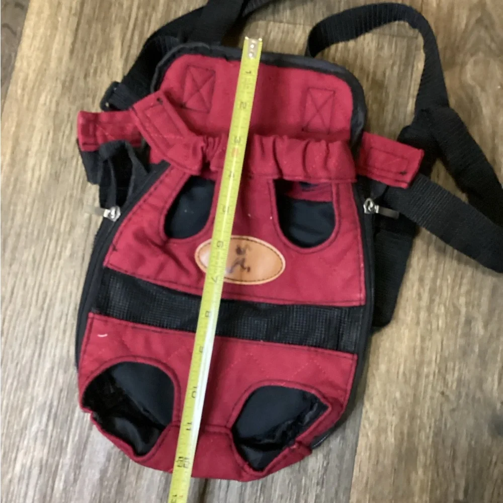 Red and Black Dog Carrier Backpack